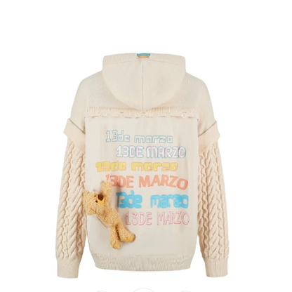 13De Marzo Sweater Knit Colored Cream BlankRoom