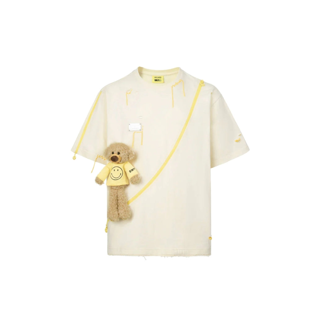 13De Marzo X Smiley Plush Bear Broken Suture Tee BlankRoom