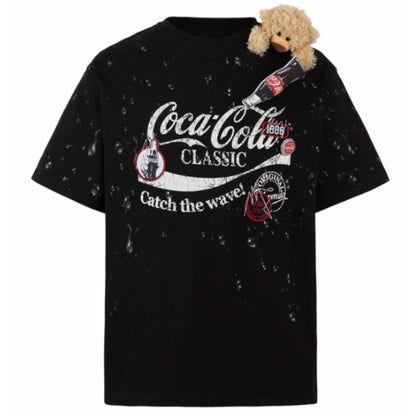 13de marzo coca-cola bear water drop t-shirt black