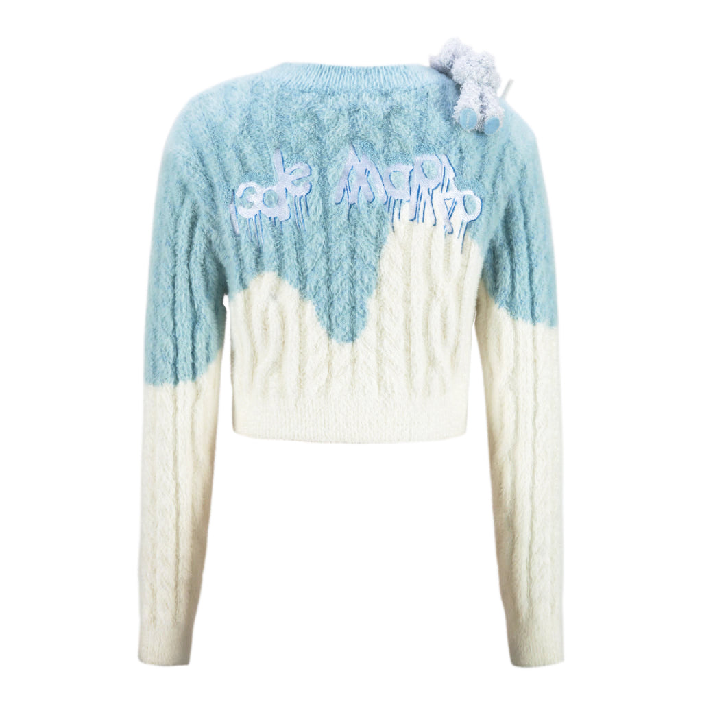 13de marzo doozoo melt ice cream knit cardigan blue blank room