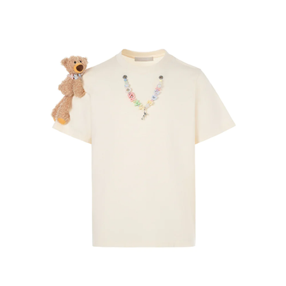 13De Marzo Logo Pendent T-Shirt Cream