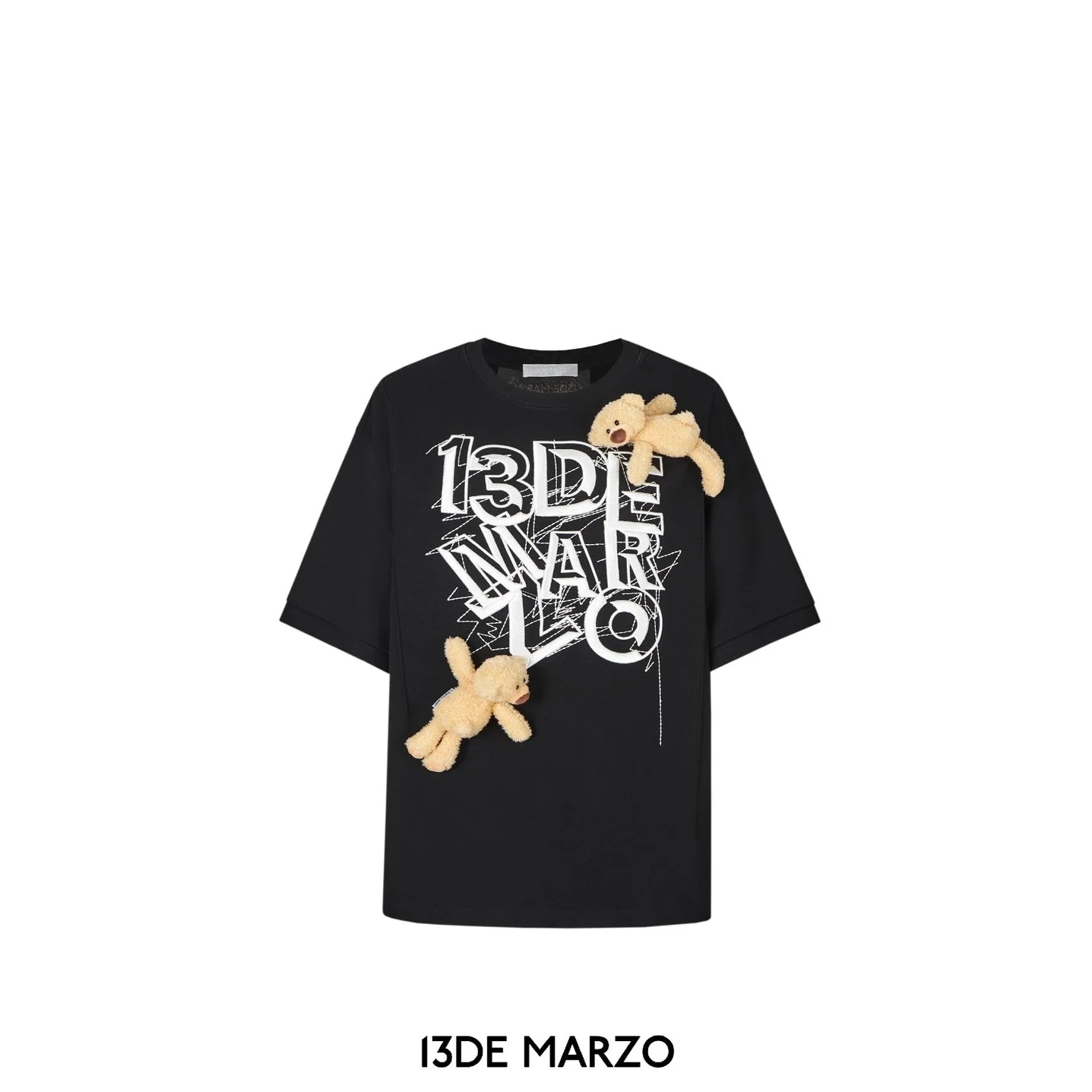 13De Marzo Maze Suture Logo Tee Black