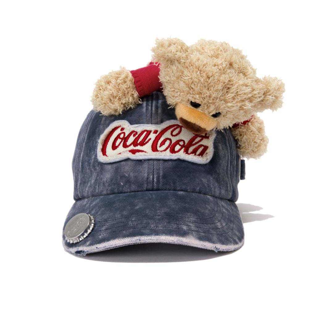 13de marzo x coca-cola bear logo cap dark grey blank room