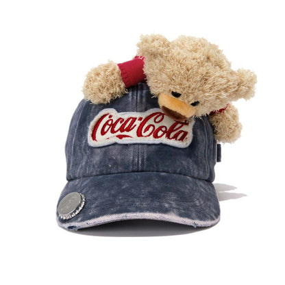 13de marzo x coca-cola bear logo cap dark grey blank room