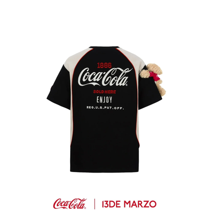 Áo thun T-Shirt 13De Marzo X Coca-Cola Bear Racing Tee Black