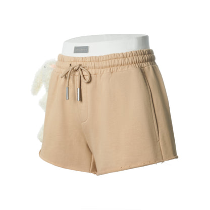 13DE MARZO DOUBLE WAIST SWEATSHORTS BROWN BlankRoom