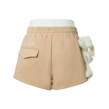 13DE MARZO DOUBLE WAIST SWEATSHORTS BROWN BlankRoom