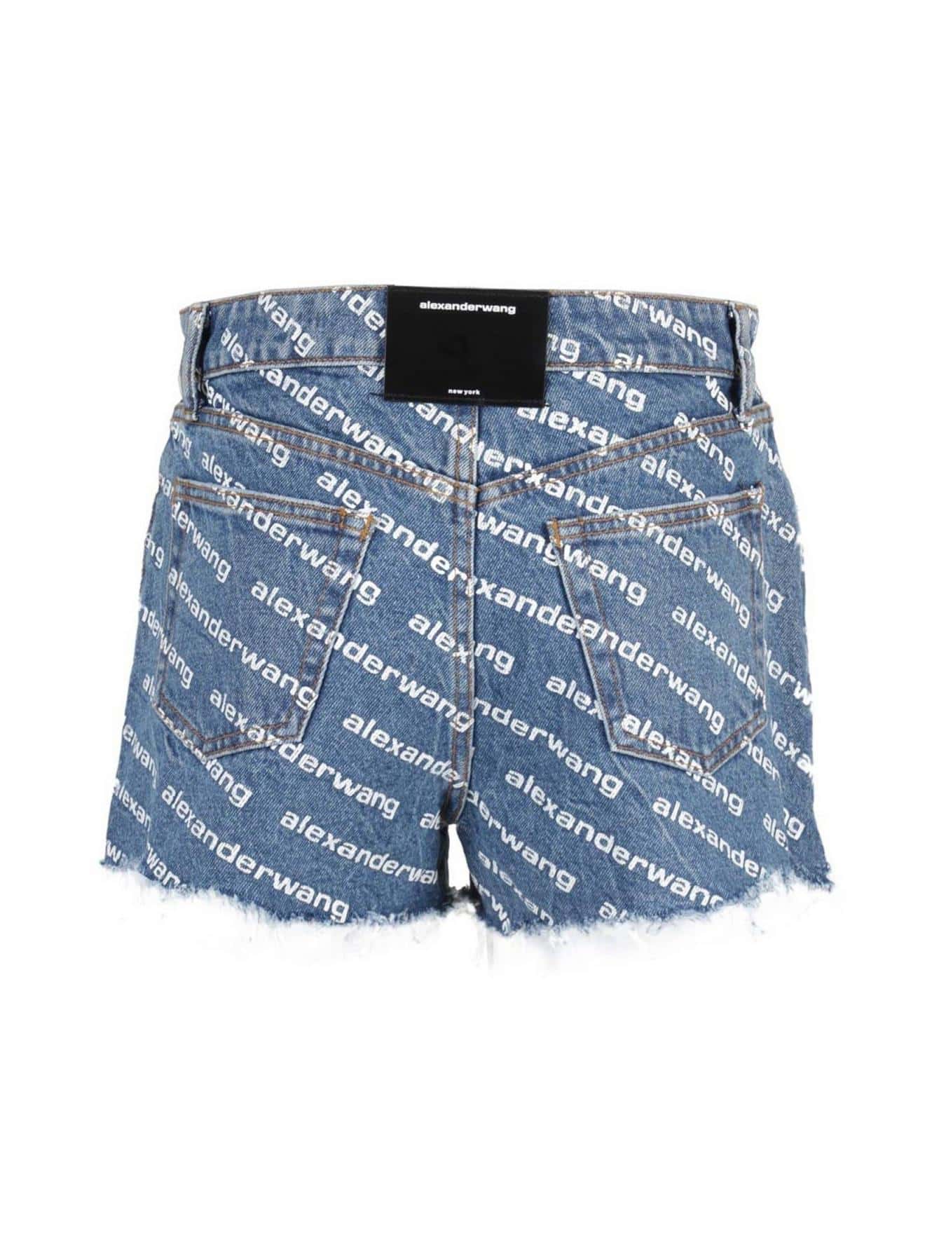 ALEXANDERWANG BITE LOGO SHORT IN DEEP BLUE DENIM DEEP BLUE&WHITE BlankRoom