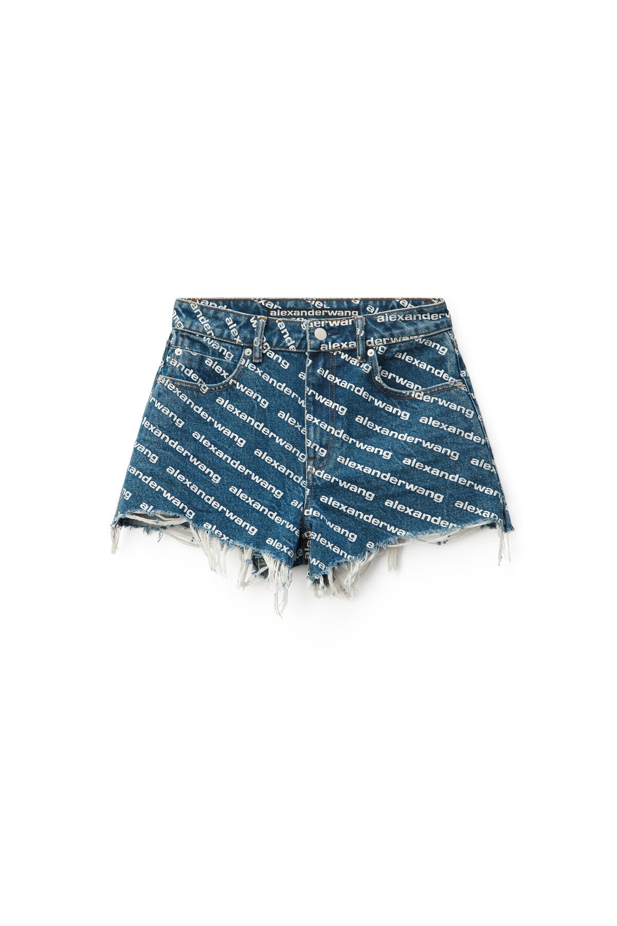 ALEXANDERWANG BITE LOGO SHORT IN DEEP BLUE DENIM DEEP BLUE&WHITE BlankRoom