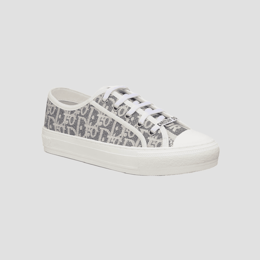 Dior Walk'n'Dior Sneaker Chambray Blue & Ecru Dior Oblique Embroidered KCK211OEC_S28N