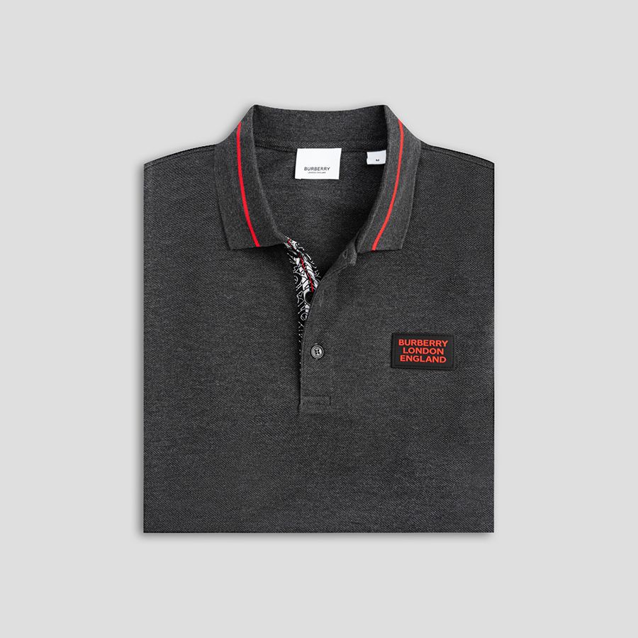 BURBERRY GRENFORD POLO CHARCOAL GREY BLANKROOM