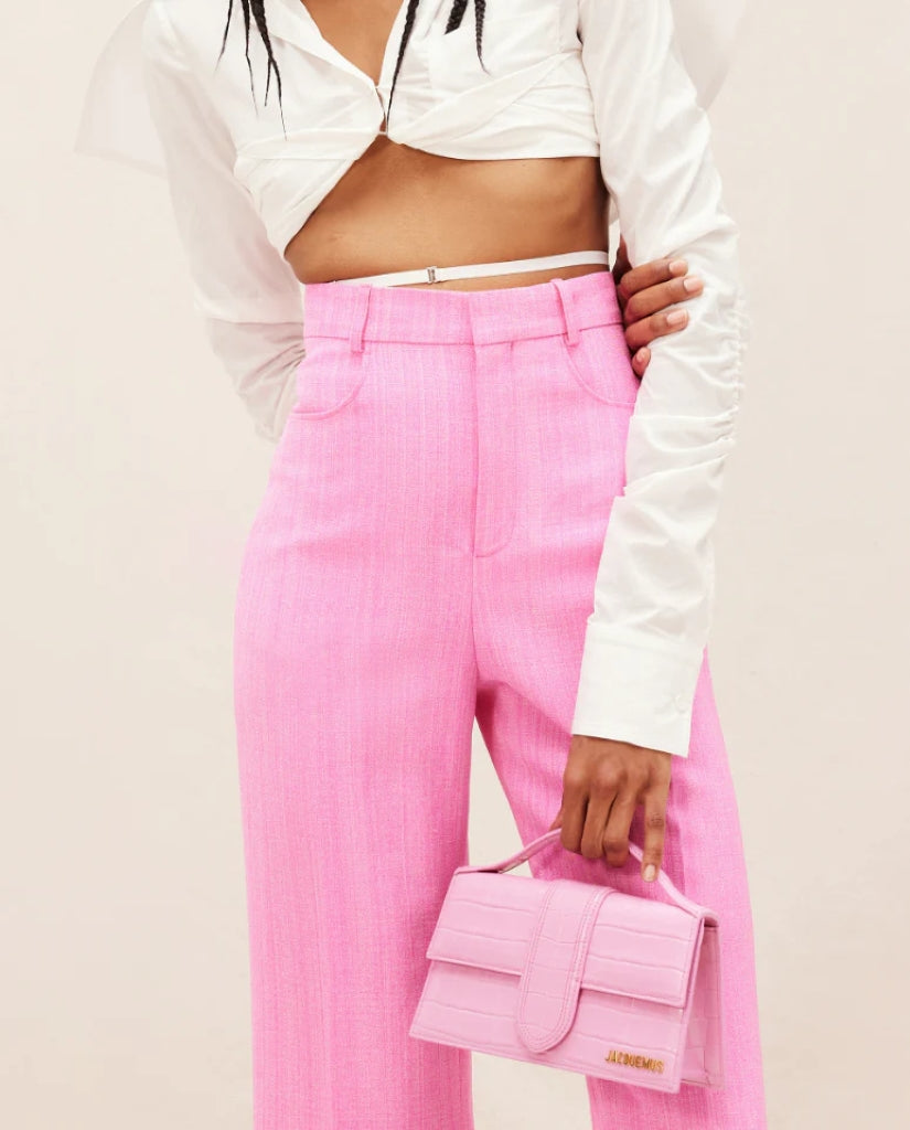 JACQUEMUS LE GRAND BAMBINO CROCO PINK BlankRoom