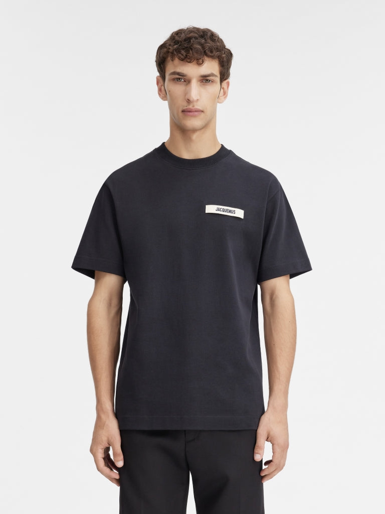 áo jacquemus le t-shirt gros grain black