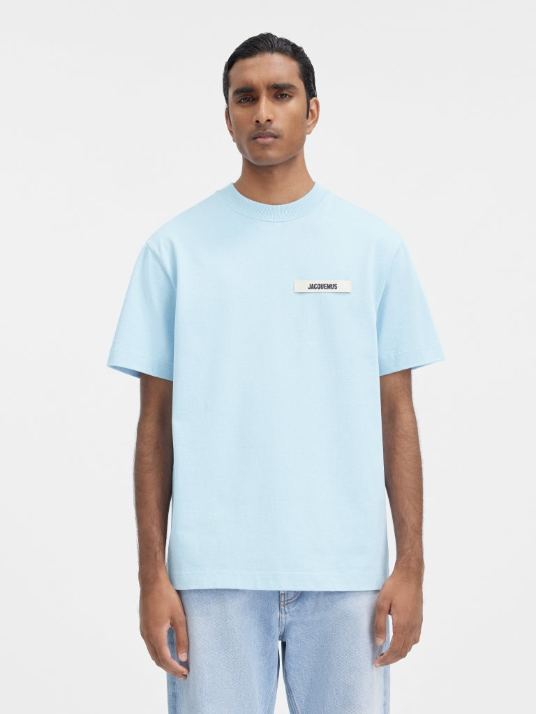 áo jacquemus le t-shirt gros grain light blue