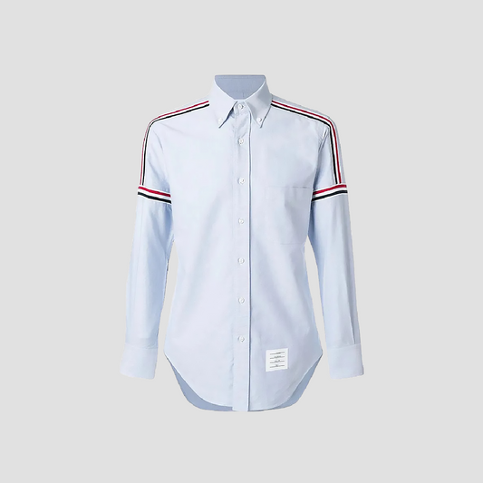 Thom Browne Light Blue Oxford Elastic Shirts MWL270A-F0313-480