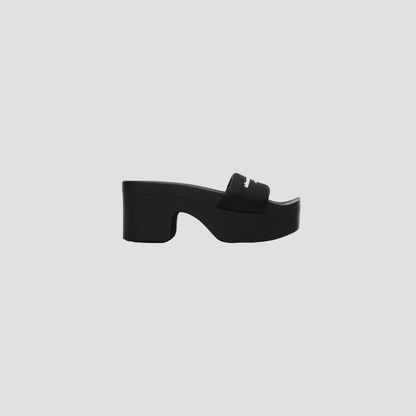 ALEXANDER WANG AW 85MM PLATFORM SLIDE IN NYLON BLACK 30322S0201