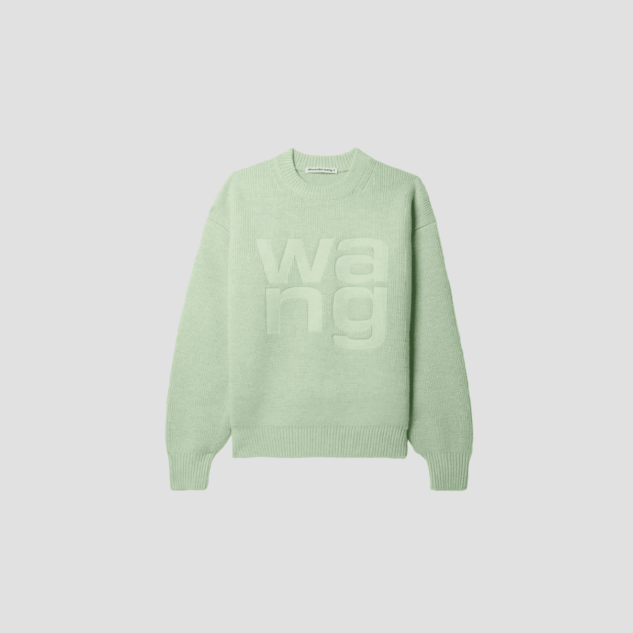 ALEXANDER WANG LOGO PULLOVER IN COMPACT DEBOSS GREEN 4KC4231020 339