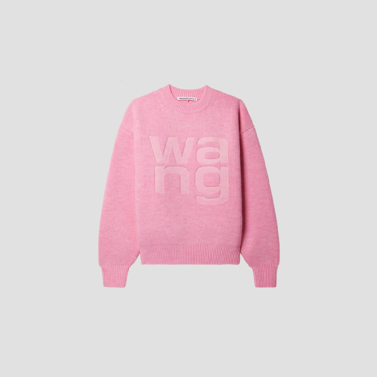 ALEXANDER WANG LOGO PULLOVER IN COMPACT DEBOSS PINK 4KC4231020-671