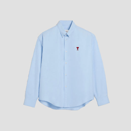 Ami De Coeur Baby Blue Boxy Fit Cotton Shirt BFUSH130.C00031 450