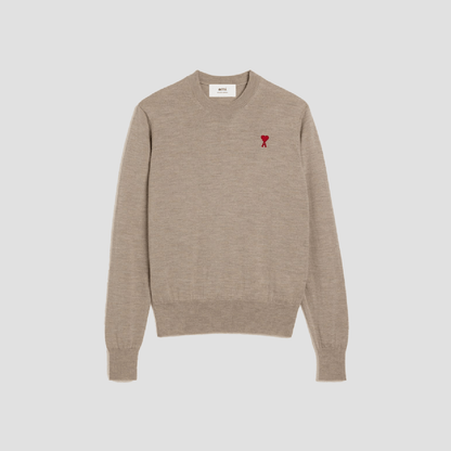 Ami de Coeur Small Logo Beige Sweater HKS111.KN0025.271