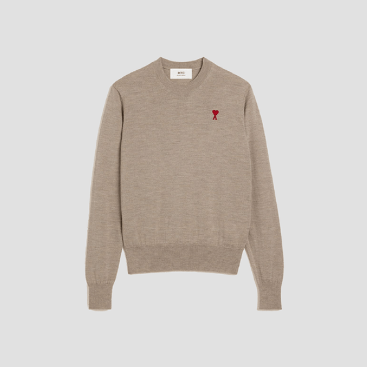 Ami de Coeur Small Logo Beige Sweater HKS111.KN0025.271