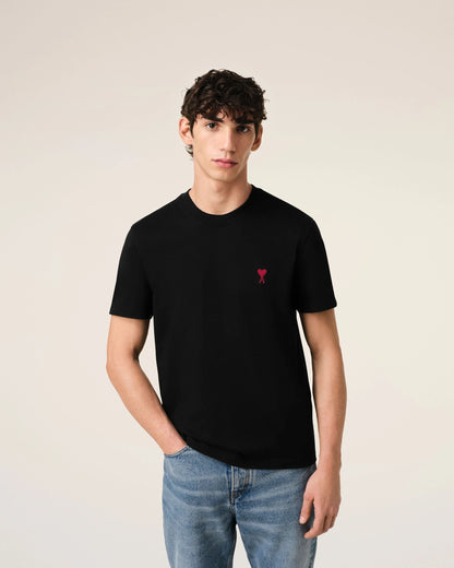 nam mặc áo Ami de Coeur Black Classic Fit T-Shirt BFUTS001.724 001