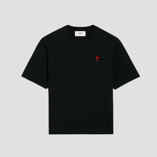 Ami De Coeur Boxy Fit Black Cotton T-Shirt BFUTS005.726001