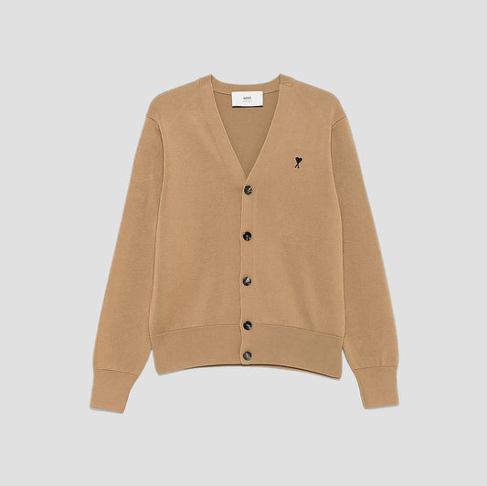 Wool Ami De Coeur Cardigan Camel/Black HKC361.001.288
