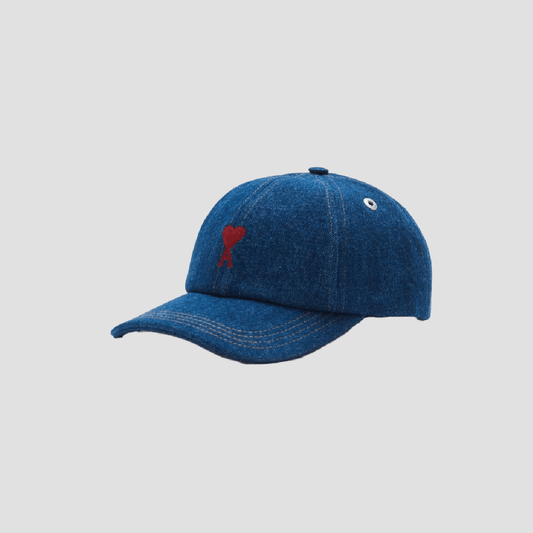 Ami De Coeur Embroidery Denim Blue Cap UCP006.DE0025 480