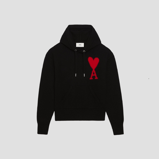 Ami De Coeur Large Logo Black Hoodie UKS802.KN0018 009