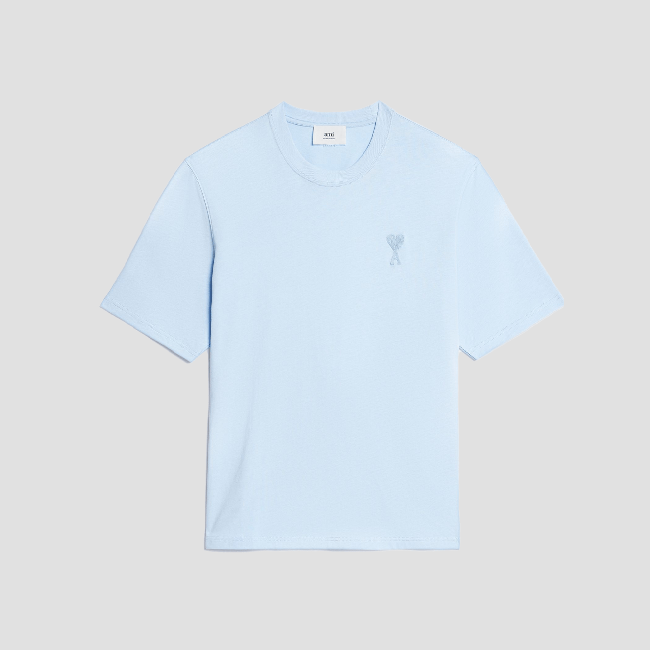 Ami de Coeur Light Blue Boxy Fit Cotton T-Shirt UTS004.726 464