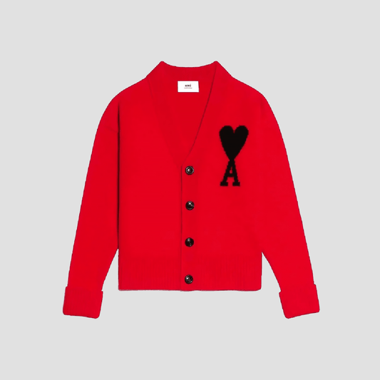Ami De Coeur Merino Wool Red Cardigan UKC002.018 605