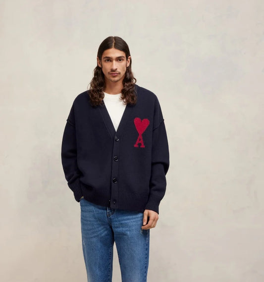 wearing Ami De Coeur Night Blue Cardigan UKC006.018 4005