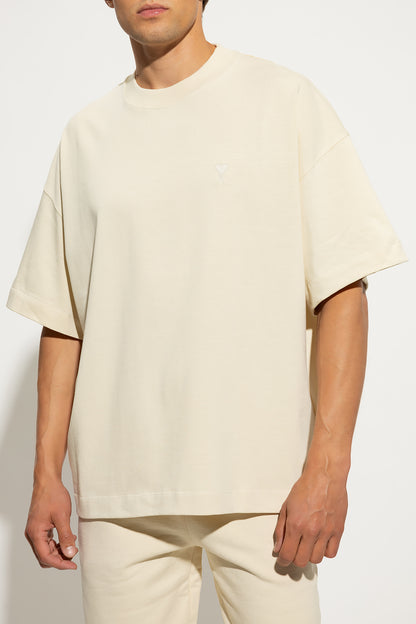nam mặc áo Ami De Coeur Offwhite Oversize Fit T-Shirt UTS012.726 150