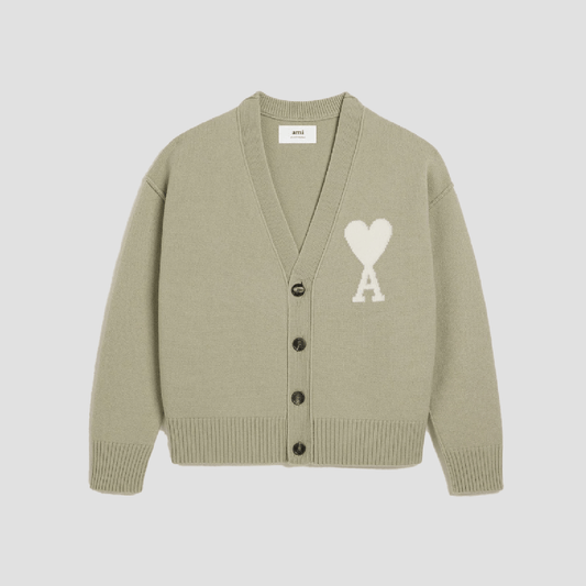 Ami De Coeur Sauge Green Wool Cardigan UKC006.018 319