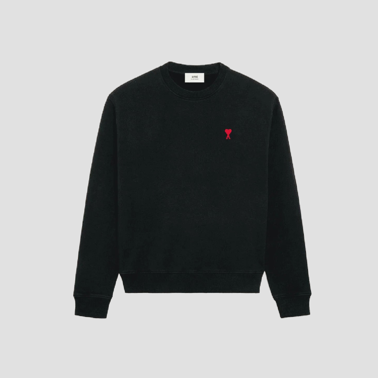 Ami De Coeur Small Logo Black Sweatshirt BFUSW001.730001