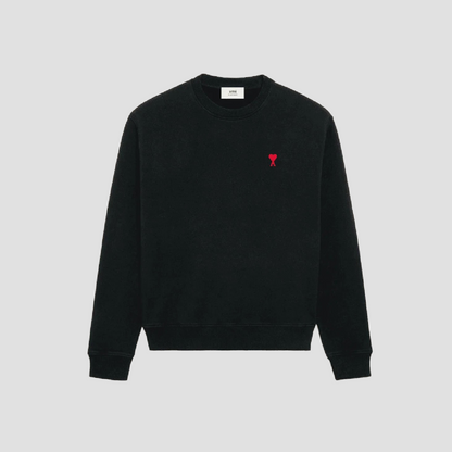 Ami De Coeur Small Logo Black Sweatshirt BFUSW001.730001