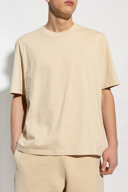 nam mặc áo Ami De Coeur Vanilla-Beige Boxy Fit T-Shirt UTS004.726 714