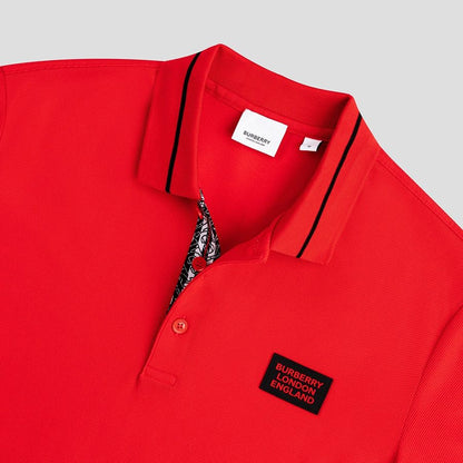 BURBERRY GRENFORD POLO SHIRT IN RED BLANKROOM