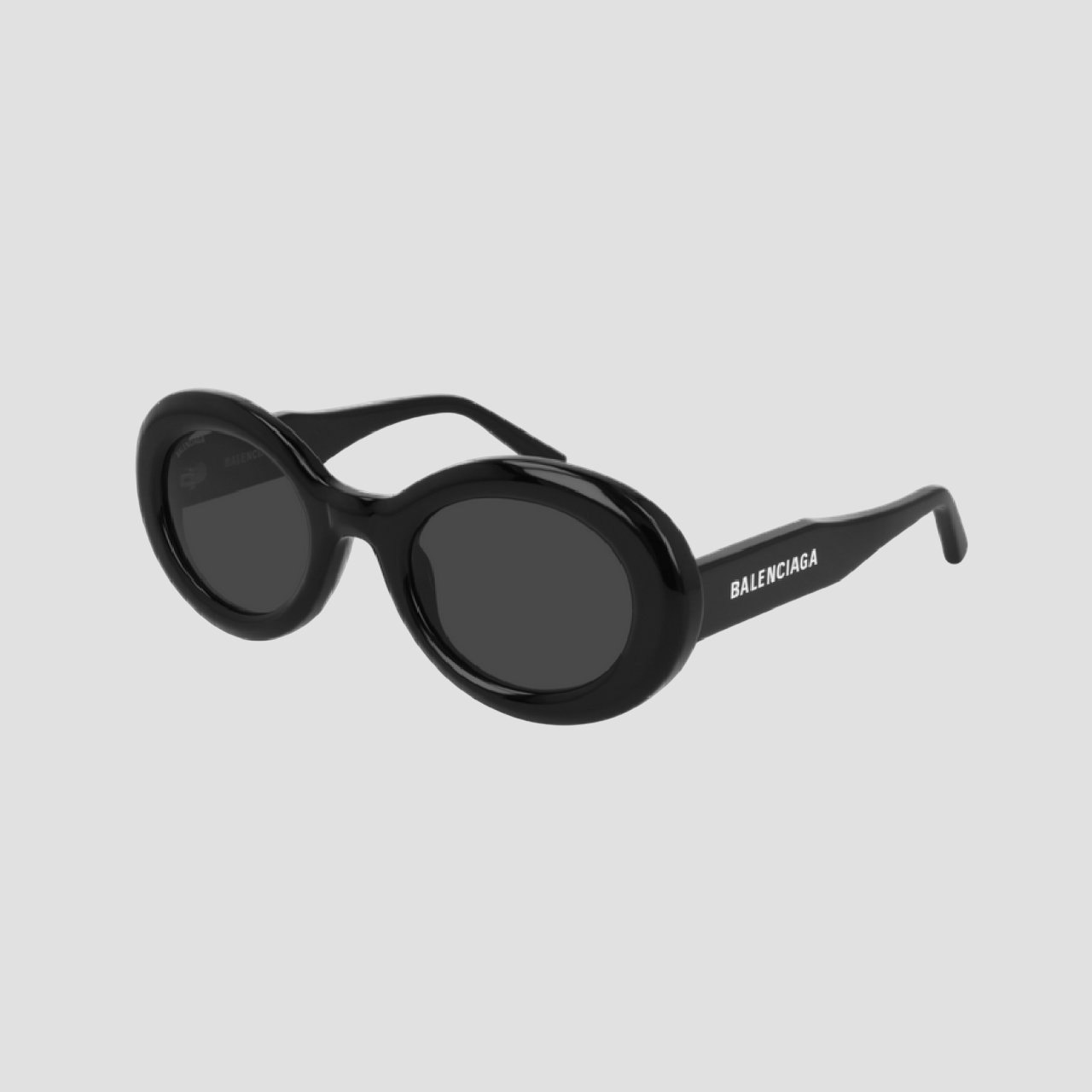 BALENCIAGA BB0074S 001 ROUND ACETATE SUNGLASSES IN BLACK