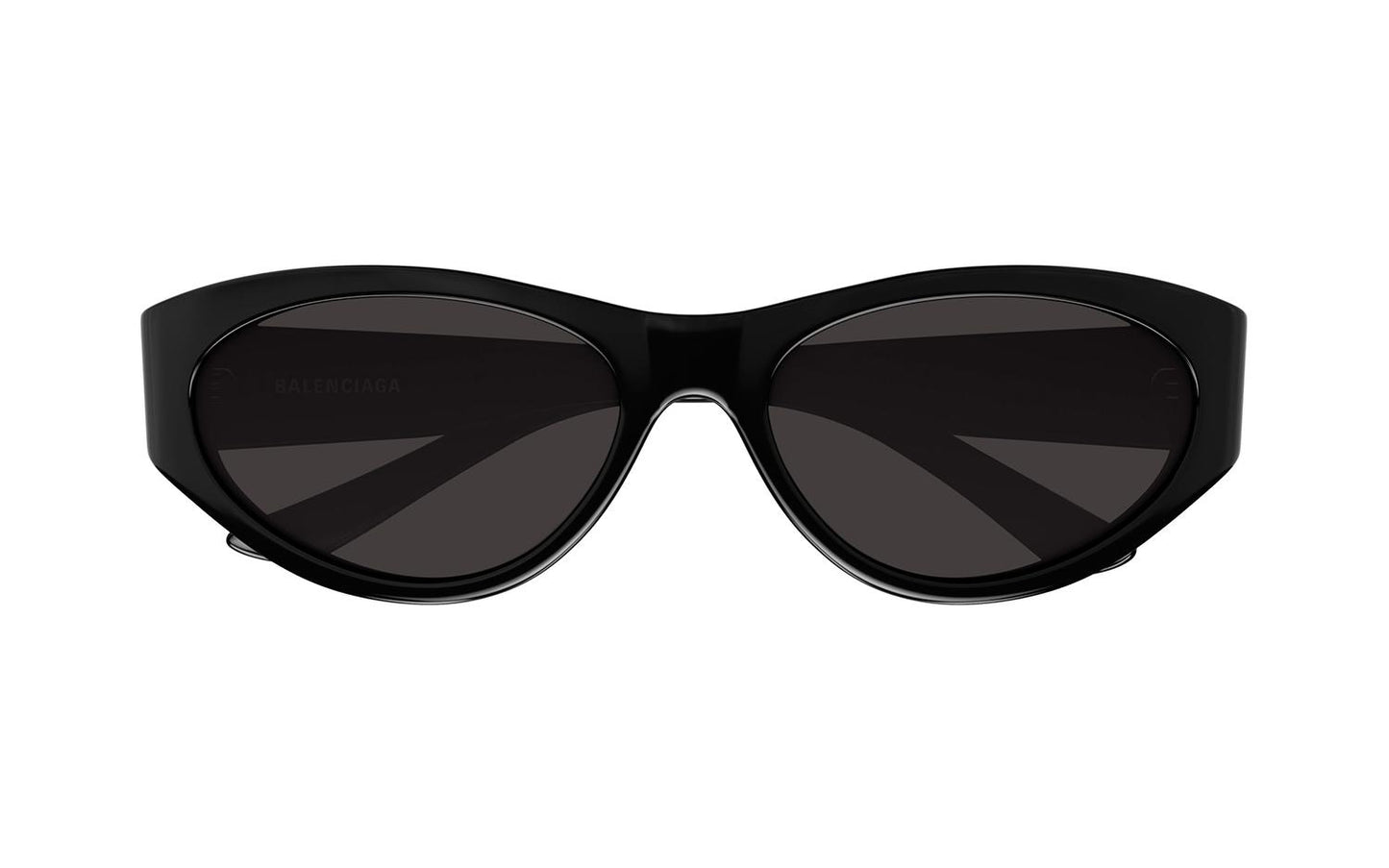 Balenciaga BB0367S Round Sunglasses with dark tinted lenses, shown from the front on a plain white background.