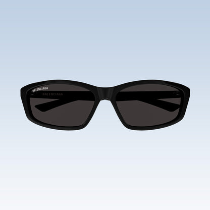 Front Balenciaga BB0401S 001 Black Bat-Wing Sunglasses