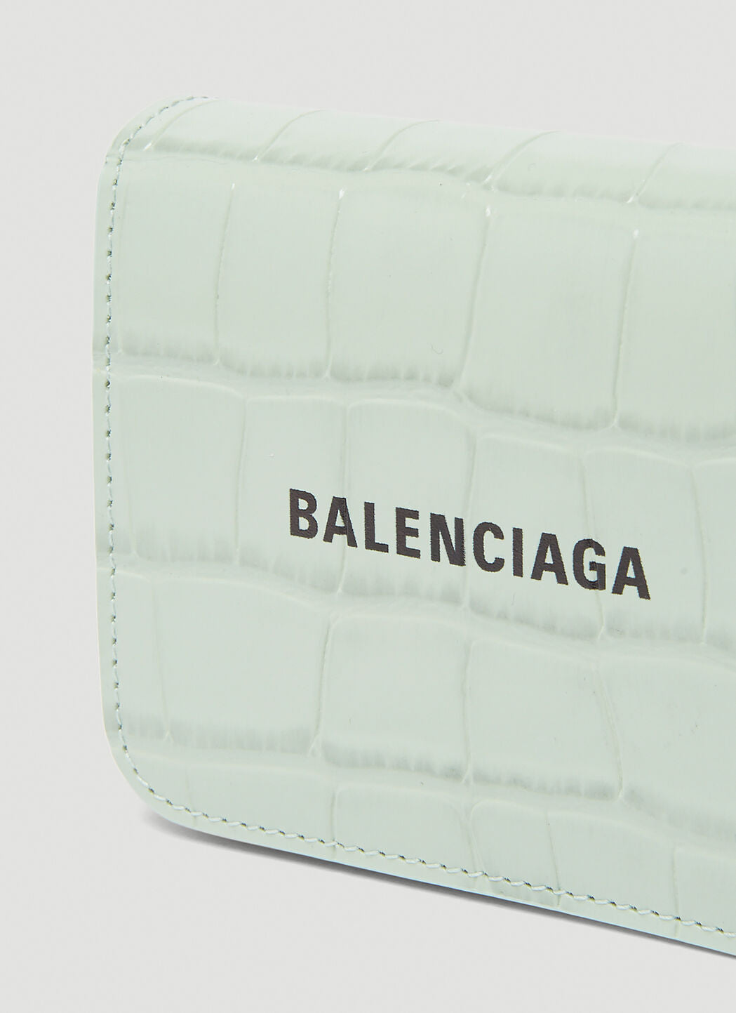 ví đựng card Balenciaga Cash Crocodile Embossed Card Wallet In Light Green 6556241LRR33960 hàng hiệu authentic tại hà nội, sài gòn, tp hcm, việt nam