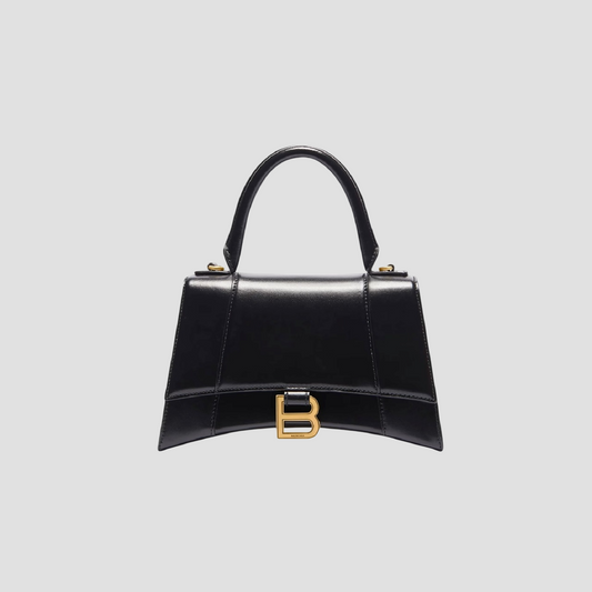 BALENCIAGA HOURGLASS SMALL HANDBAG BOX IN BLACK 5935461QJ4M1000