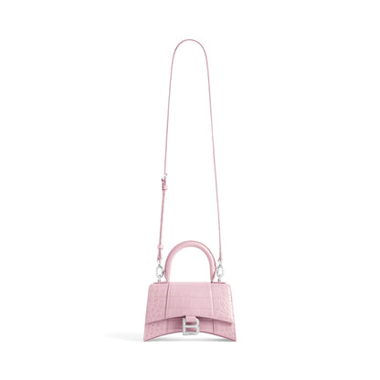 túi xách BALENCIAGA HOURGLASS XS HANDBAG CROCODILE EMBOSSED IN LIGHT PINK 5928331LR6Y6904 authentic tại hà nội, sài gòn, tp hcm, việt nam.