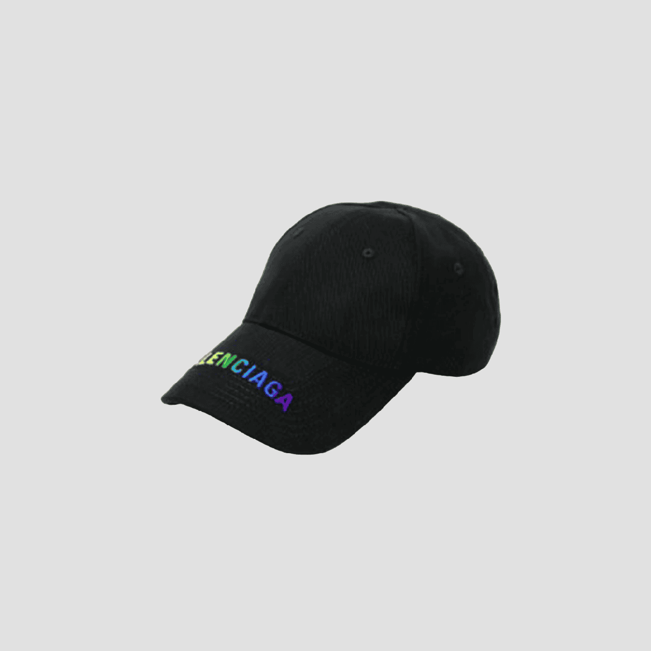 BALENCIAGA RAINBOW EMBROIDERED LOGO BASEBALL CAP 564206410B71000