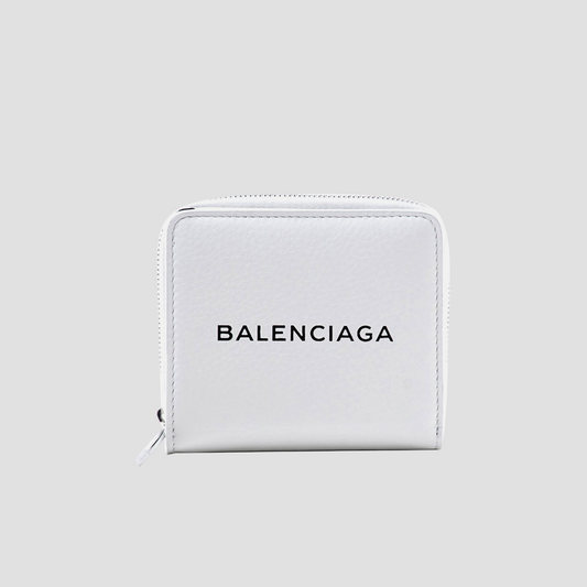 BALENCIAGA SHORT ZIPPER WALLET IN WHITE 490618DLQ4N9060 