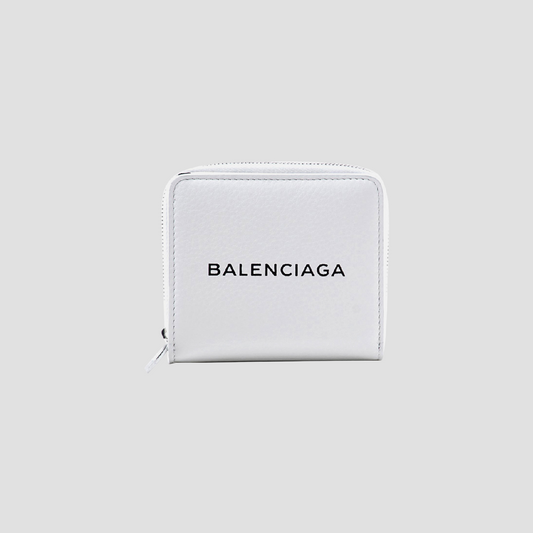 BALENCIAGA SHORT ZIPPER WALLET IN WHITE 490618DLQ4N9060