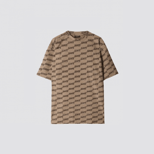 Balenciaga Swim BB Monogram T-Shirt Beige Brown 6570274B7B99764