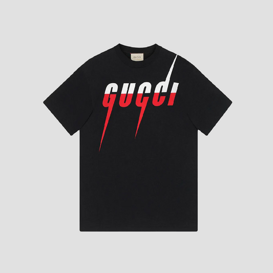 Black Gucci Blade Print Cotton T-Shirt 565806 XJAZY 1141